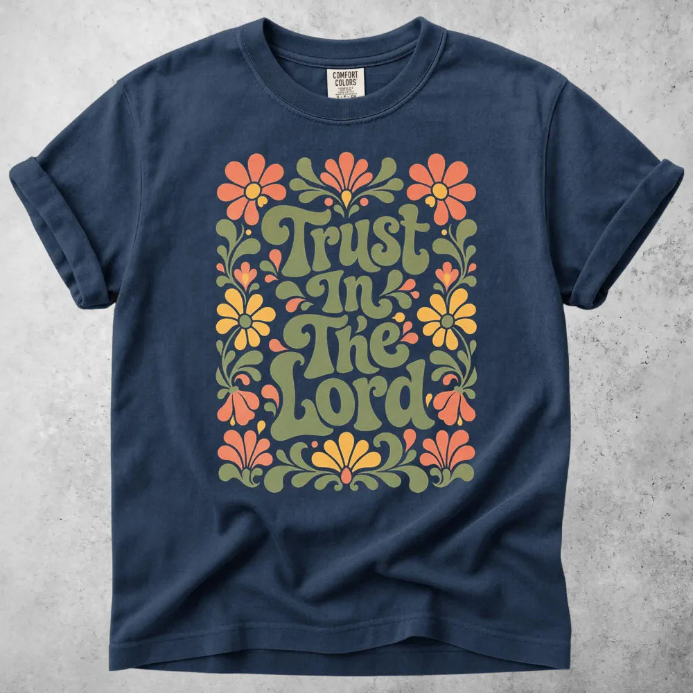 Printify T-Shirt Navy / S Trust in the Lord T-Shirt