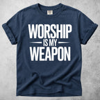 Printify T-Shirt Navy / S WORSHIP - T-Shirt