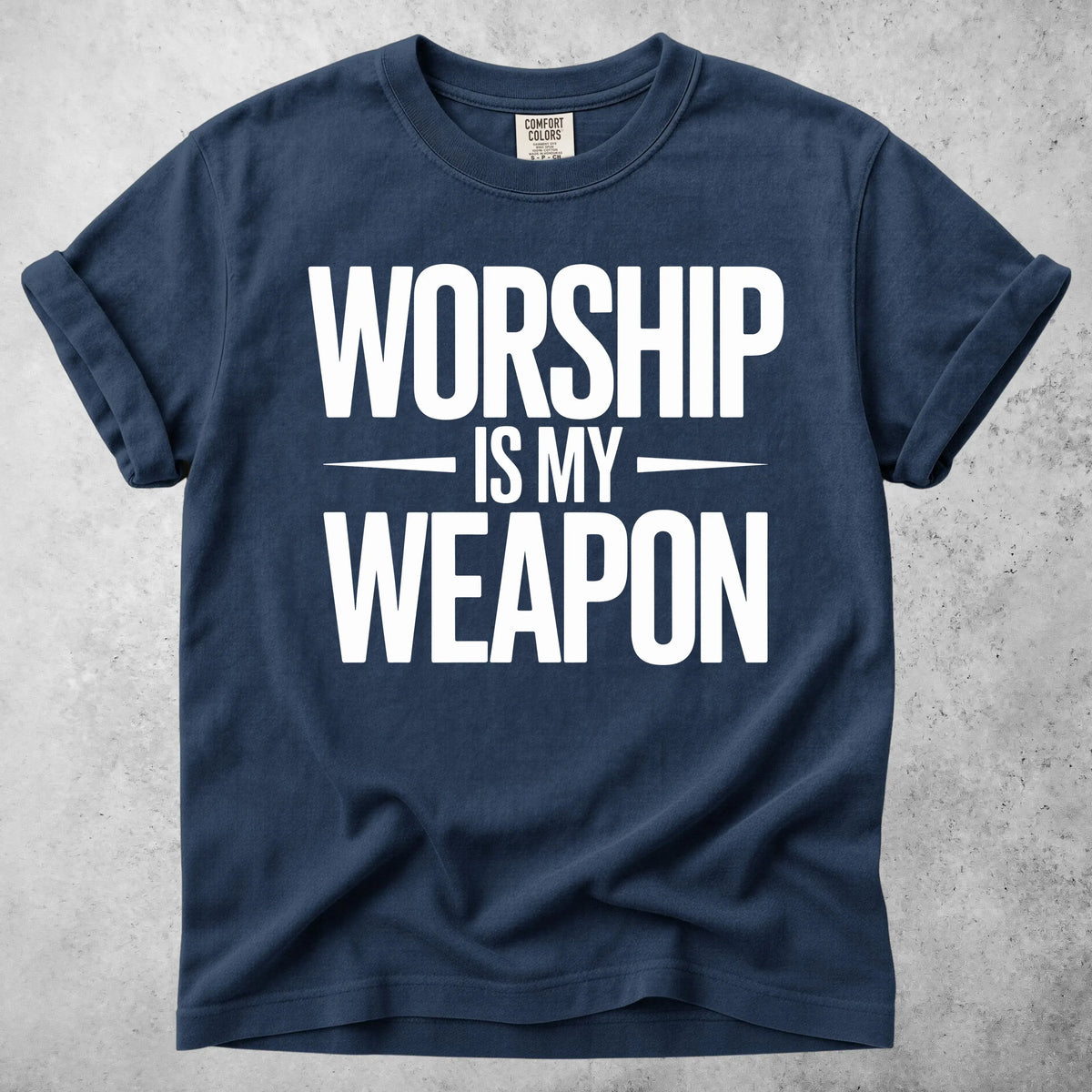 Printify T-Shirt Navy / S WORSHIP - T-Shirt