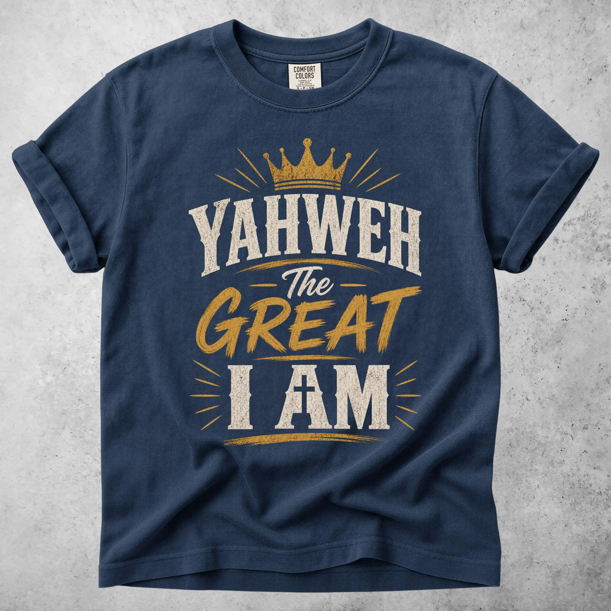 Printify T-Shirt Navy / S YAHWEH The GREAT I AM T-Shirt