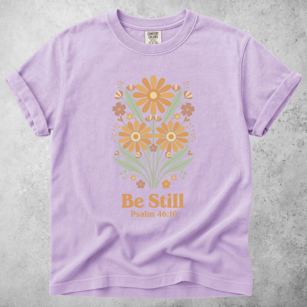Printify T-Shirt Orchid / S Be Still – Psalm 46:10 T-Shirt