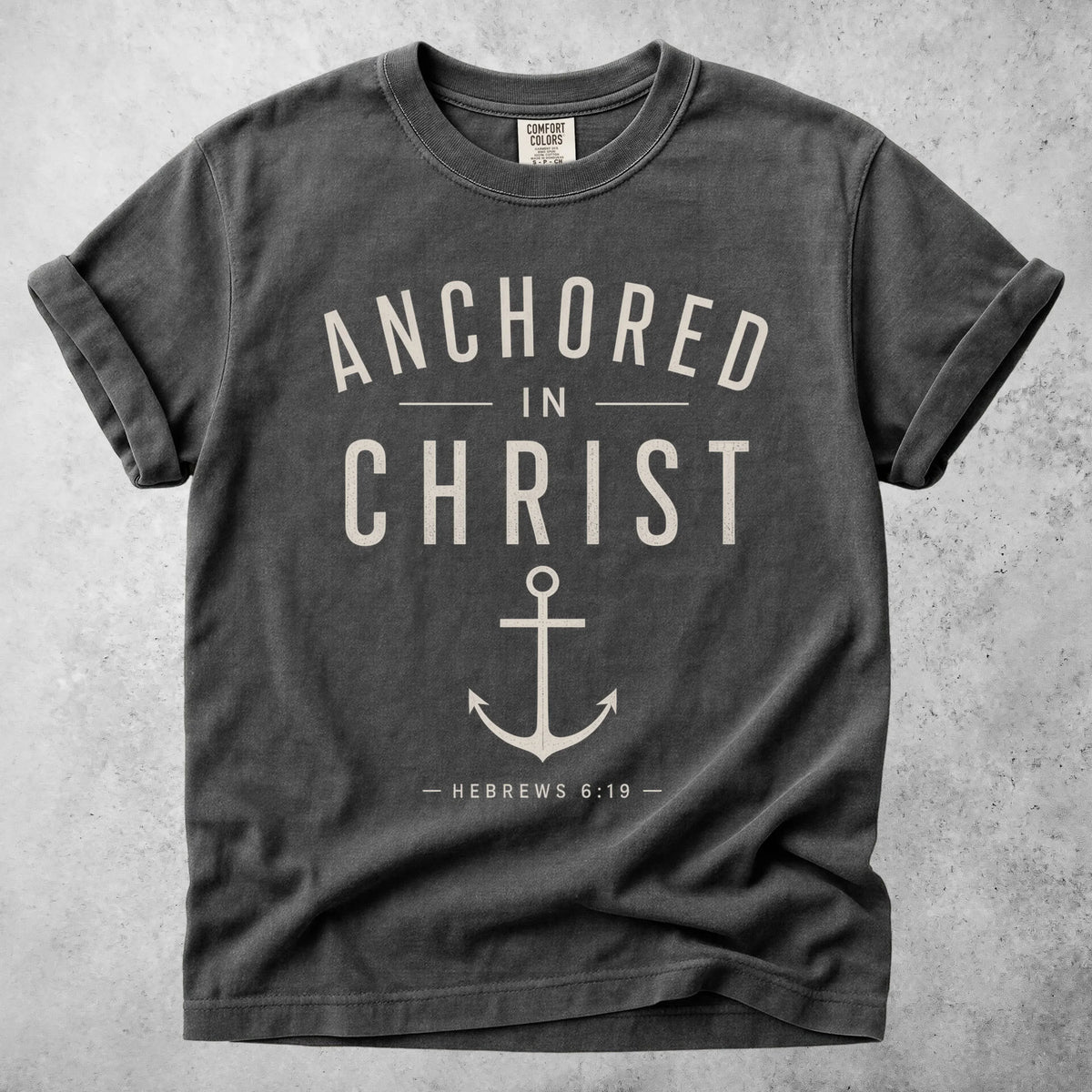 Printify T-Shirt Pepper / S ANCHORED IN CHRIST - T-Shirt