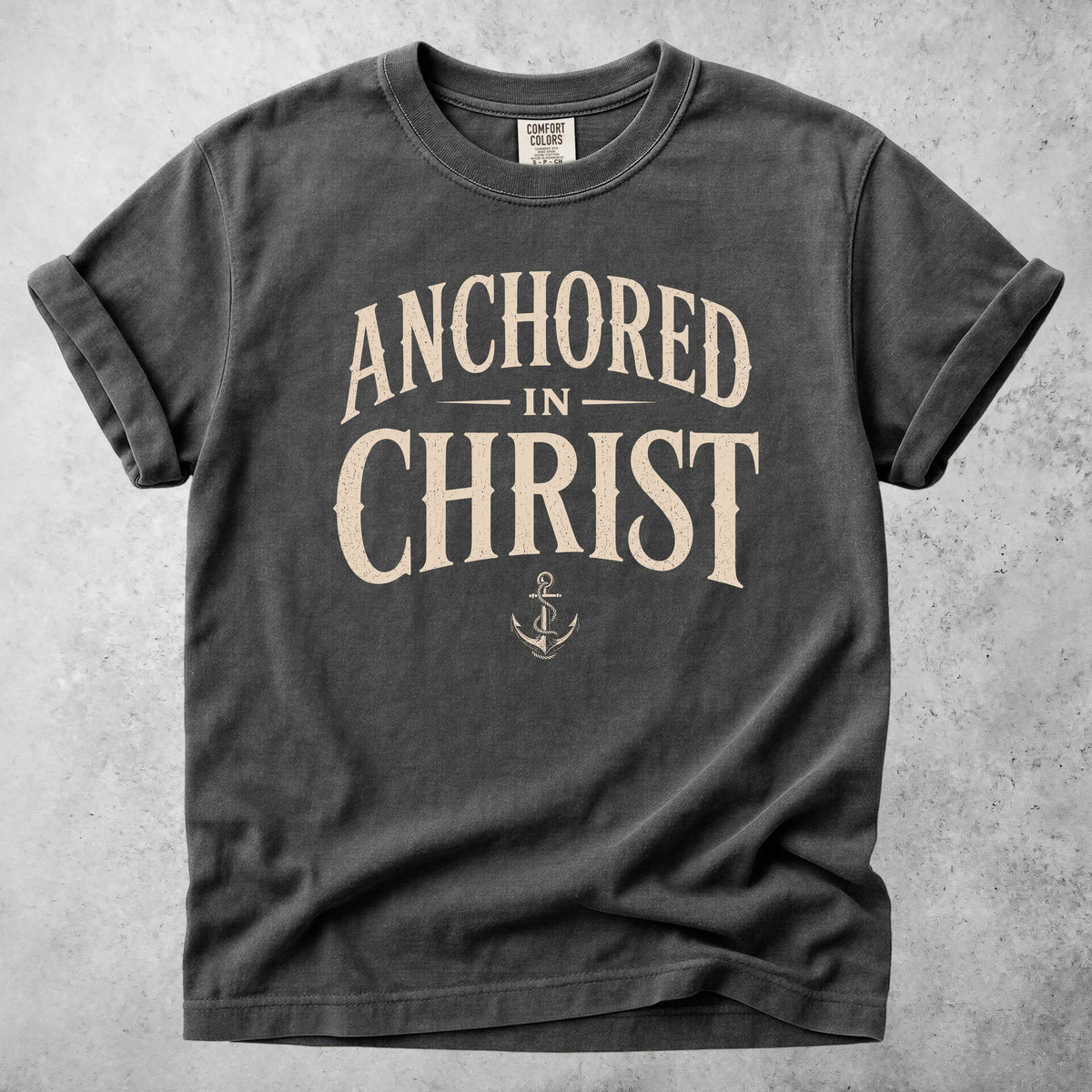 Printify T-Shirt Pepper / S ANCHORED IN CHRIST - T-Shirt