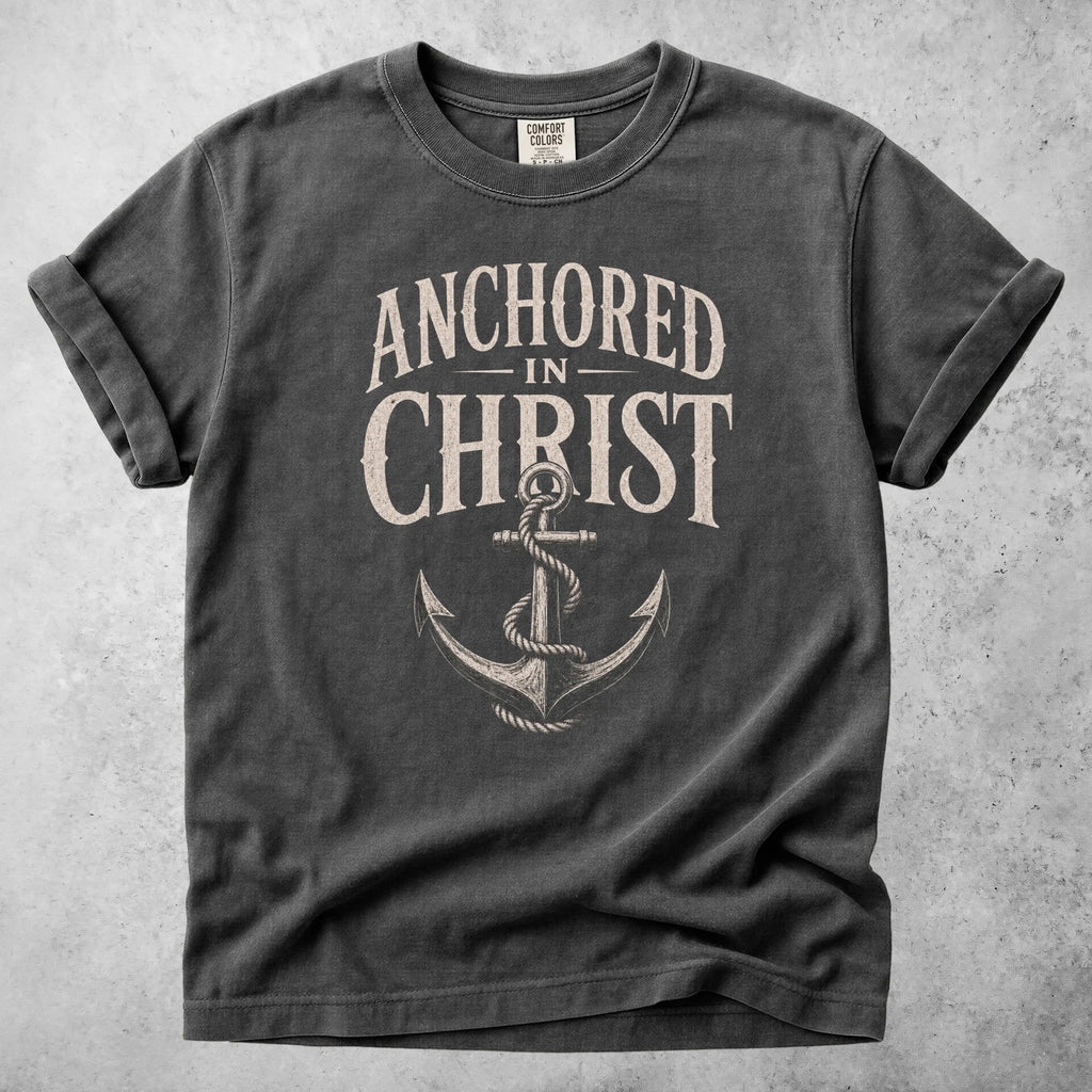 Printify T-Shirt Pepper / S ANCHORED IN CHRIST - T-Shirt