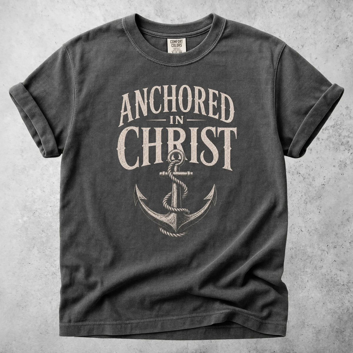 Printify T-Shirt Pepper / S ANCHORED IN CHRIST - T-Shirt
