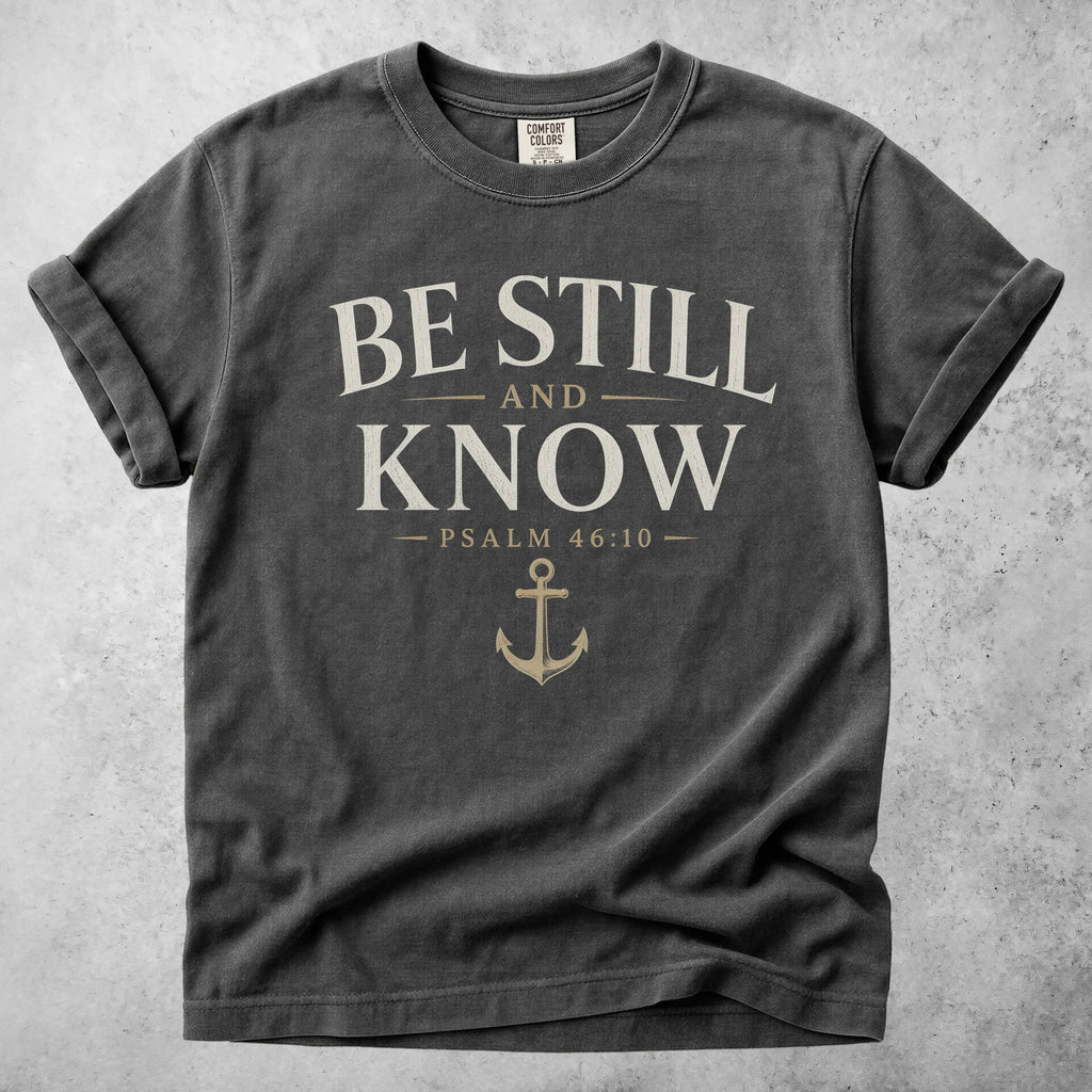 Printify T-Shirt Pepper / S BE STILL AND KNOW  - T-Shirt