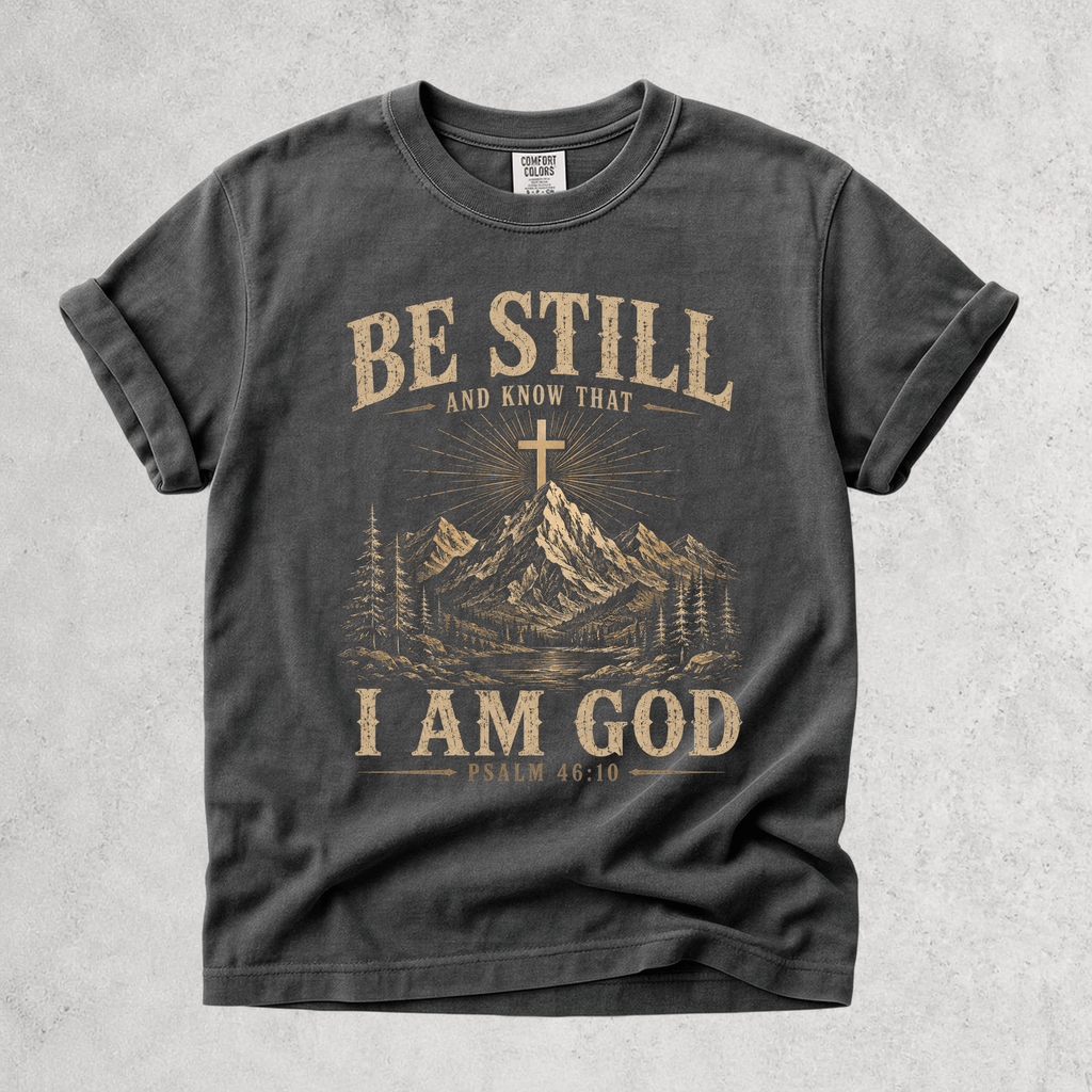 Printify T-Shirt Pepper / S Be Still and Know That I Am God