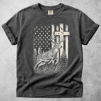 Printify T-Shirt Pepper / S Christian Deer Hunting T-Shirt