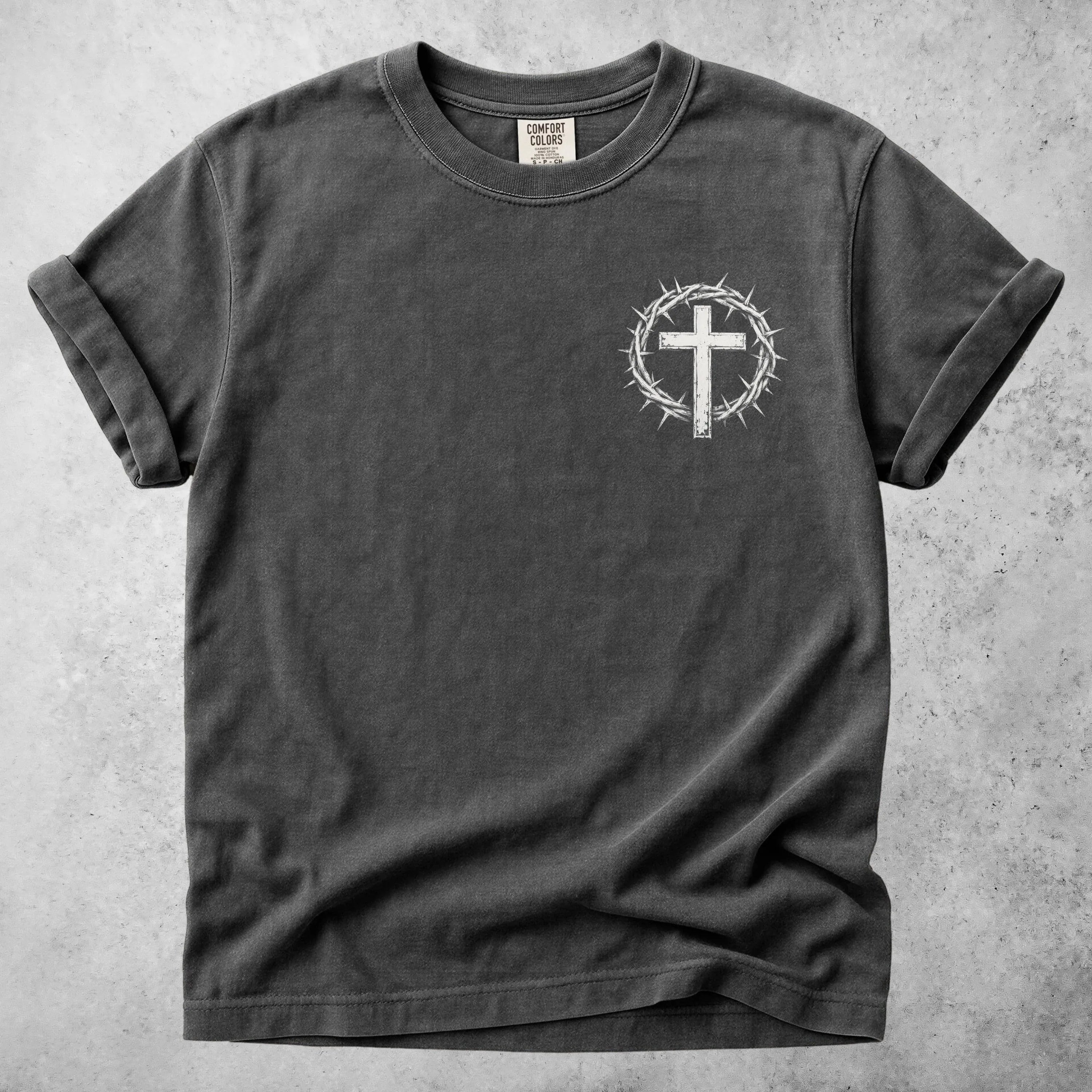 Printify T-Shirt Pepper / S Crown Of Thorns Christian Cross