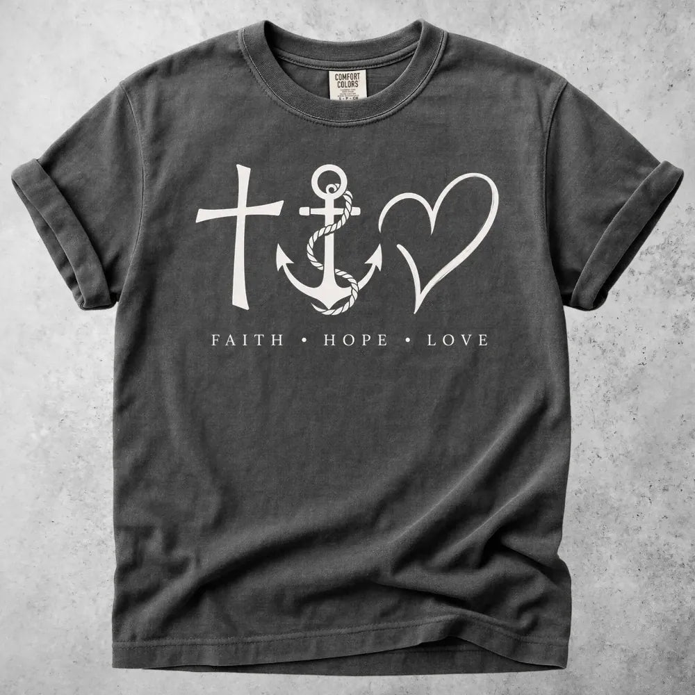 Printify T-Shirt Pepper / S Faith Hope Love T-Shirt