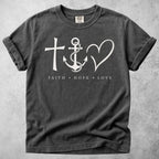 Printify T-Shirt Pepper / S Faith Hope Love T-Shirt