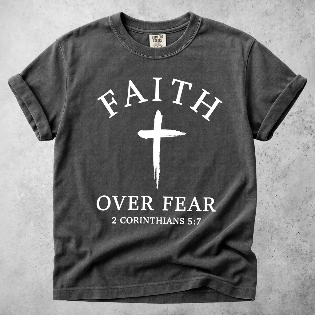 Printify T-Shirt Pepper / S FAITH OVER FEAR - T-Shirt