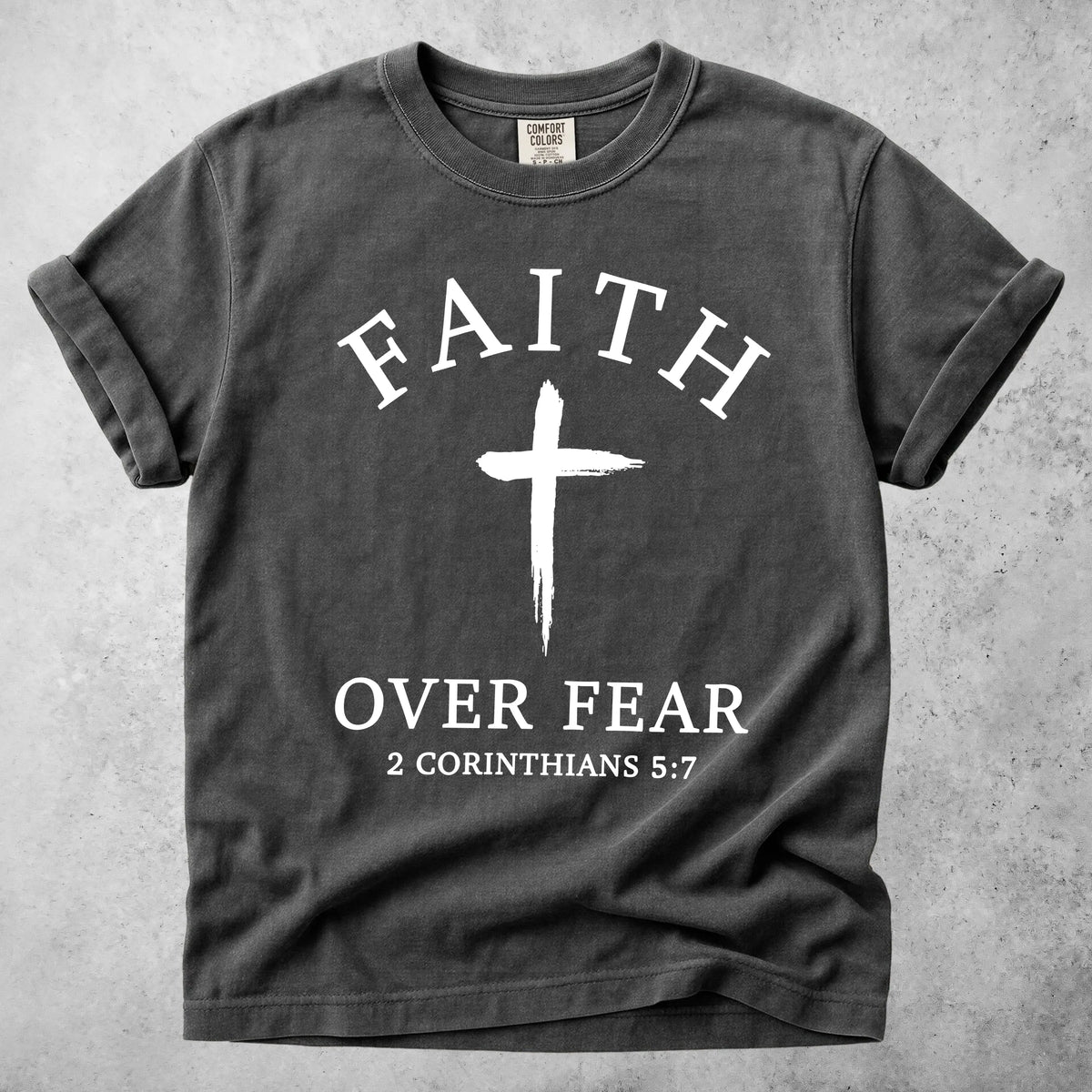 Printify T-Shirt Pepper / S FAITH OVER FEAR - T-Shirt