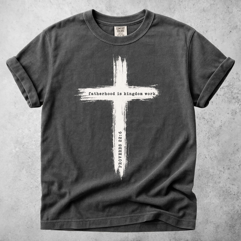 Printify T-Shirt Pepper / S Faithful Fatherhood Cross T-Shirt