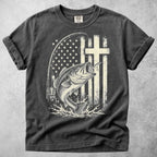 Printify T-Shirt Pepper / S Fishing Cross T-Shirt