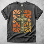 Printify T-Shirt Pepper / S Floral Cross T-Shirt