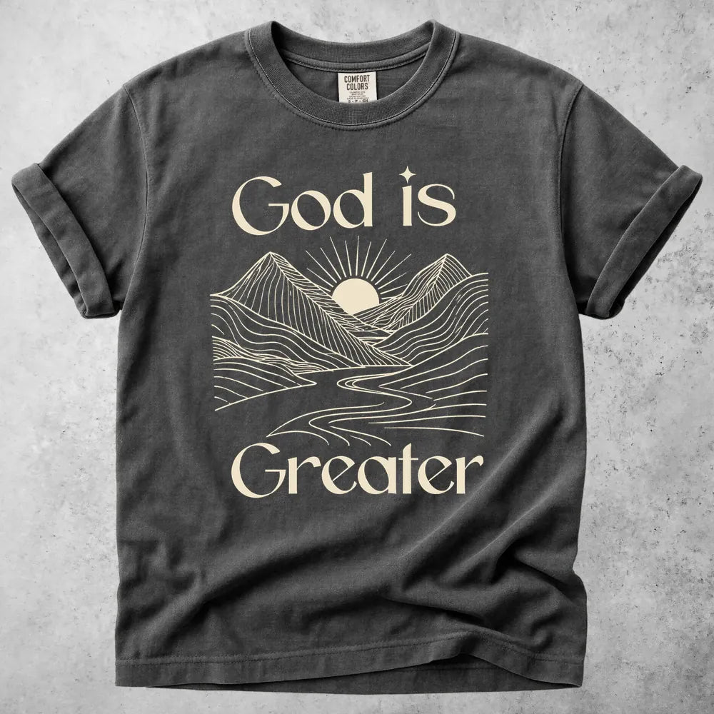 Printify T-Shirt Pepper / S God Is Greater T-Shirt