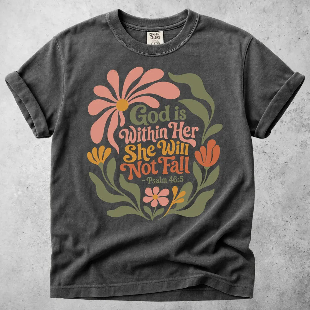 Printify T-Shirt Pepper / S God Is Within Her T-Shirt
