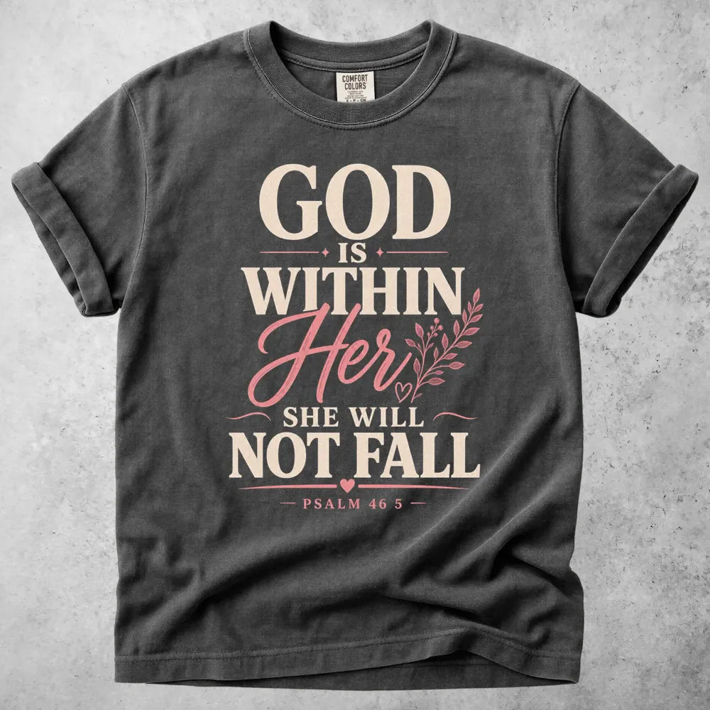 Printify T-Shirt Pepper / S God Is Within Her T-Shirt