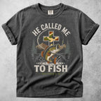 Printify T-Shirt Pepper / S He Called Me to Fish T-Shirt