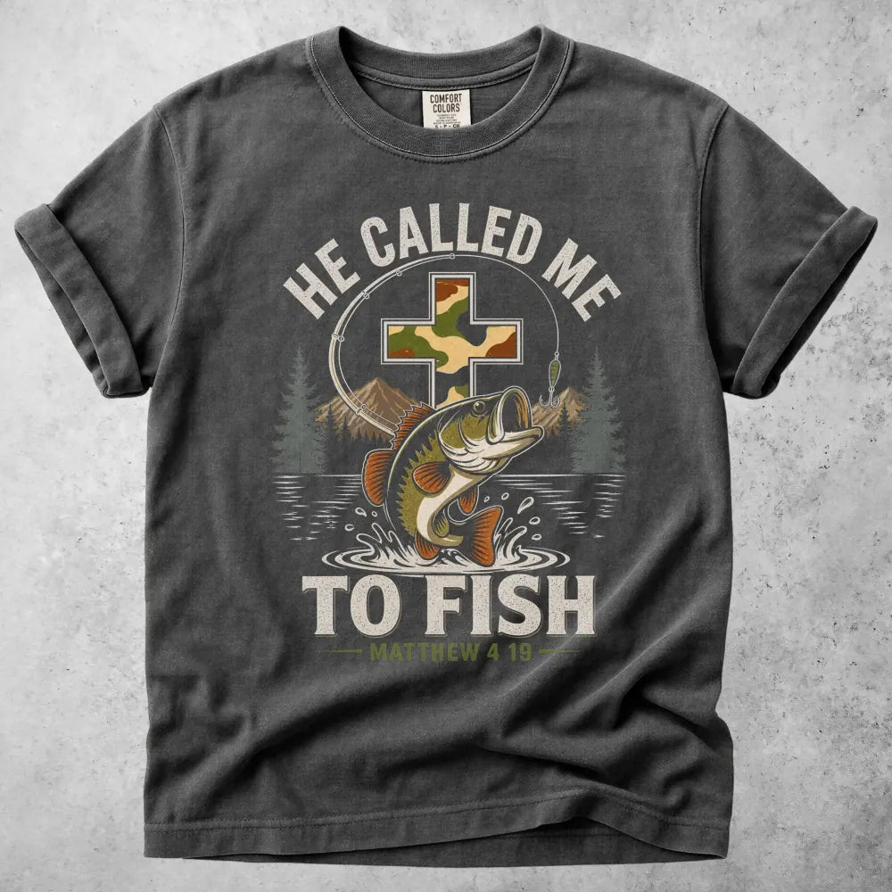 Printify T-Shirt Pepper / S He Called Me to Fish T-Shirt
