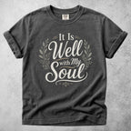 Printify T-Shirt Pepper / S It Is Well with My Soul T-Shirt