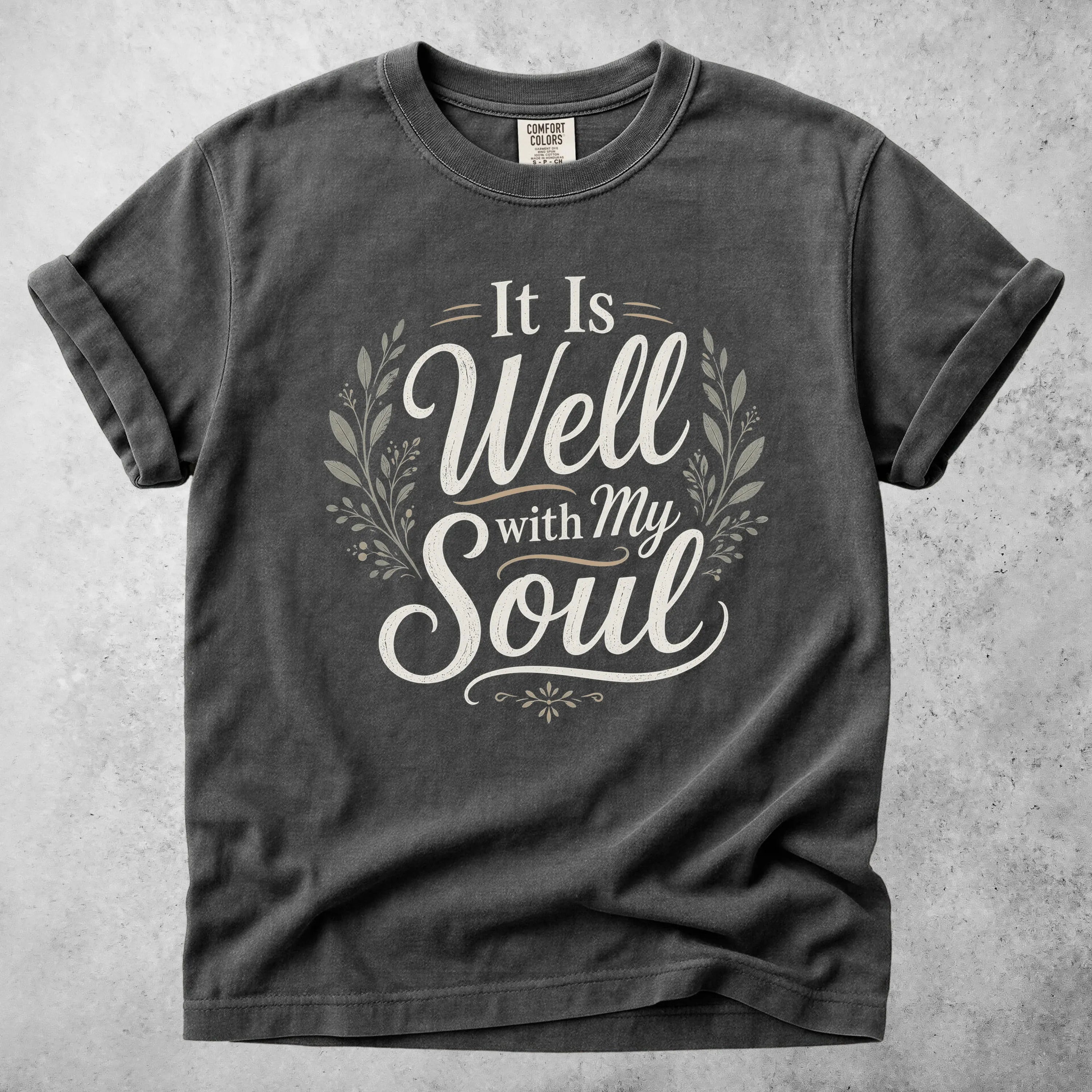 Printify T-Shirt Pepper / S It Is Well with My Soul T-Shirt