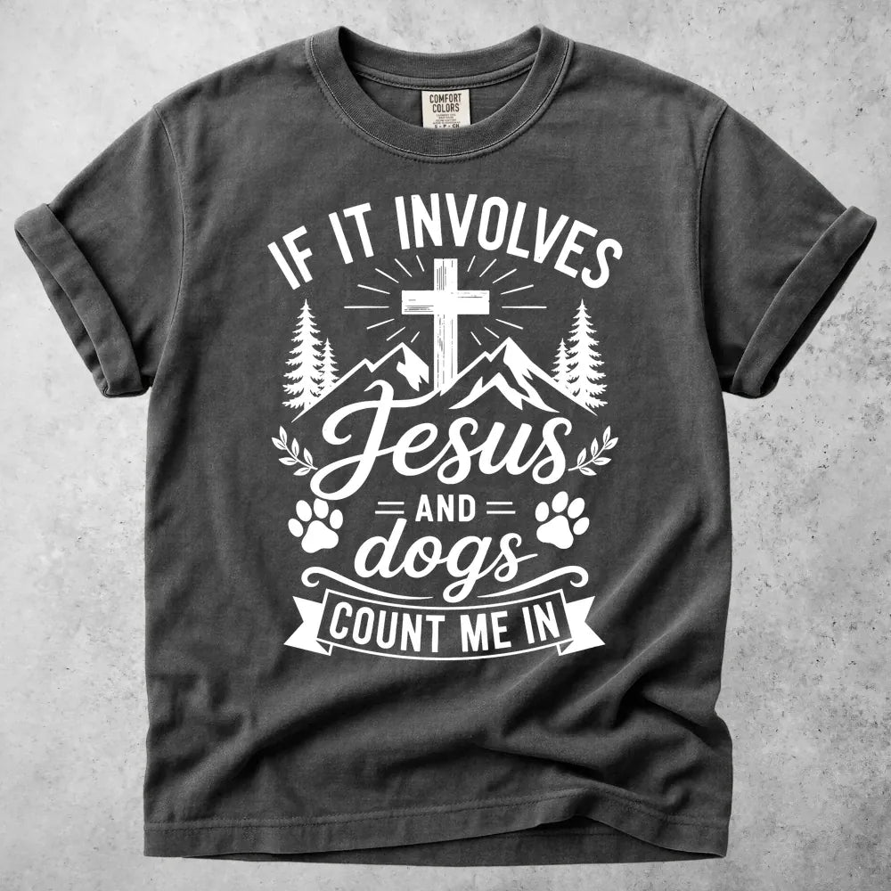 Printify T-Shirt Pepper / S Jesus and Dogs T-Shirt