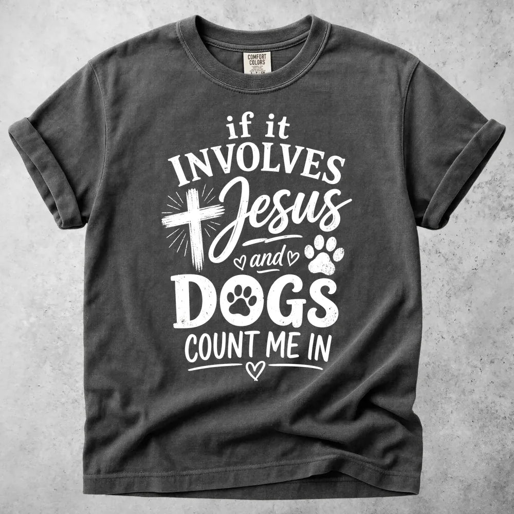 Printify T-Shirt Pepper / S Jesus and Dogs T-Shirt