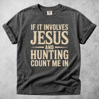 Printify T-Shirt Pepper / S Jesus and Hunting T-Shirt