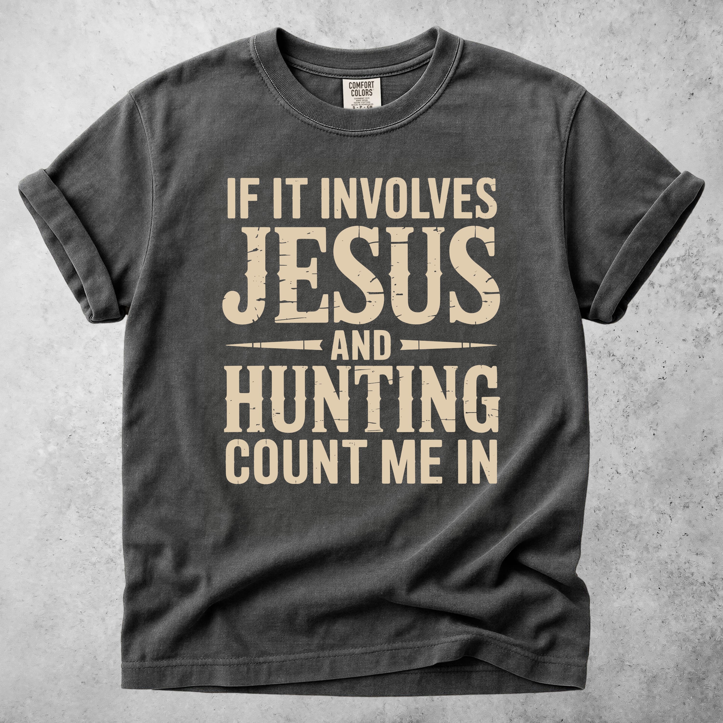 Printify T-Shirt Pepper / S Jesus and Hunting T-Shirt