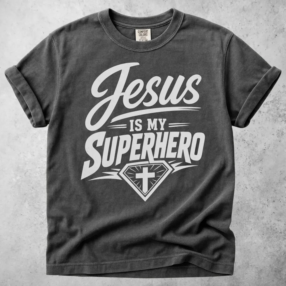 Printify T-Shirt Pepper / S Jesus Is My Superhero T-Shirt