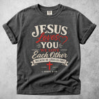 Printify T-Shirt Pepper / S Jesus Loves You - T-Shirt