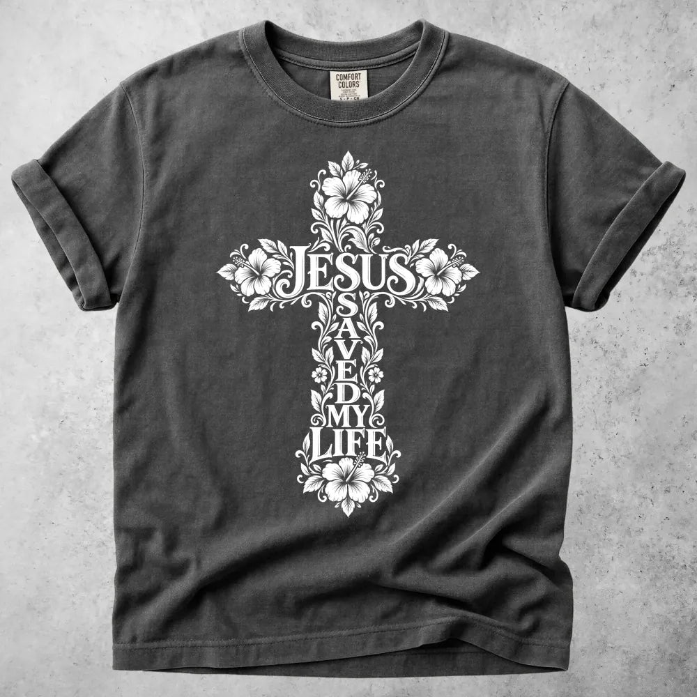 Printify T-Shirt Pepper / S Jesus Saved My Life T-Shirt