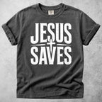 Printify T-Shirt Pepper / S Jesus Saves T-Shirt