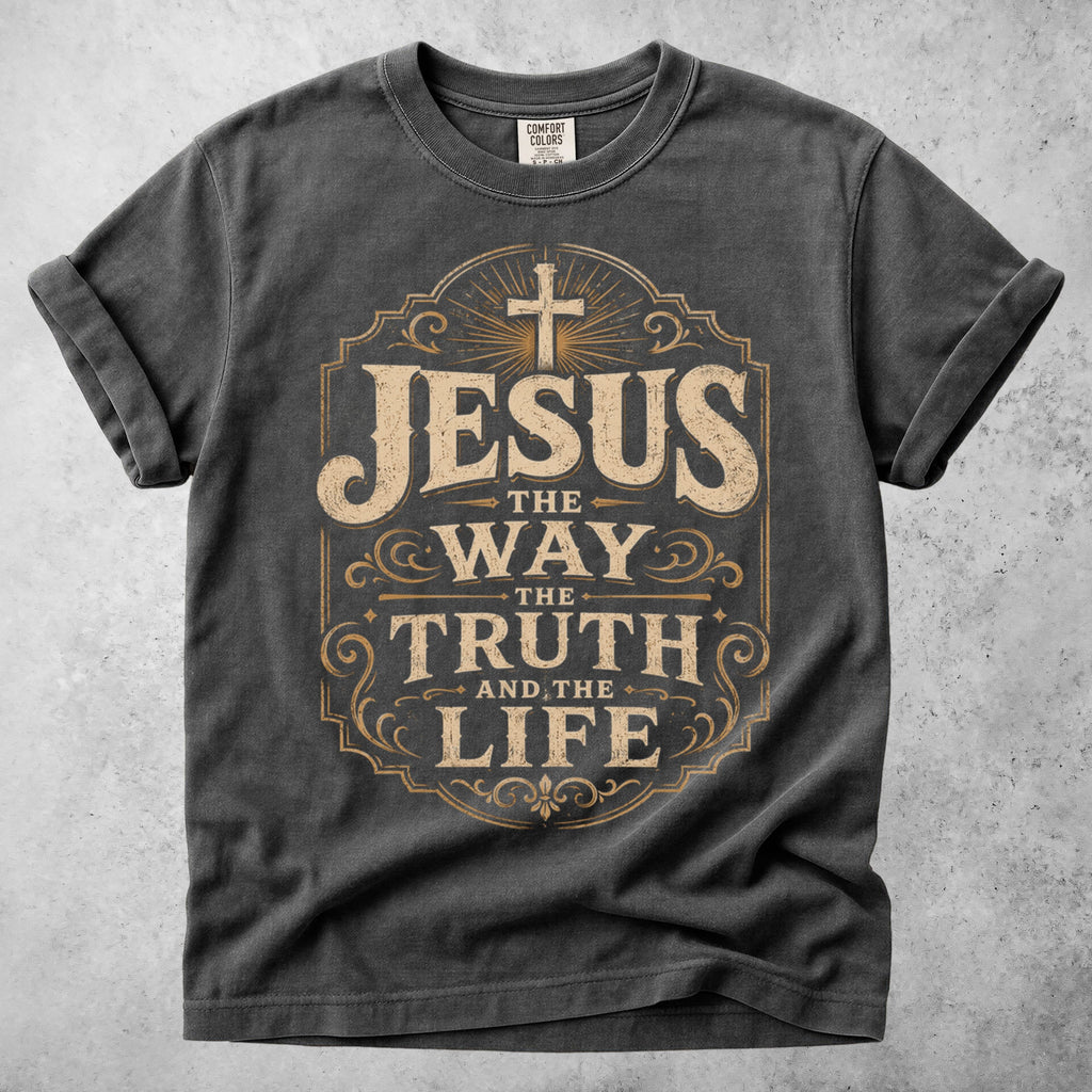 Printify T-Shirt Pepper / S Jesus: The Way, The Truth, The Life