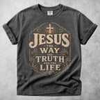Printify T-Shirt Pepper / S Jesus: The Way, The Truth, The Life