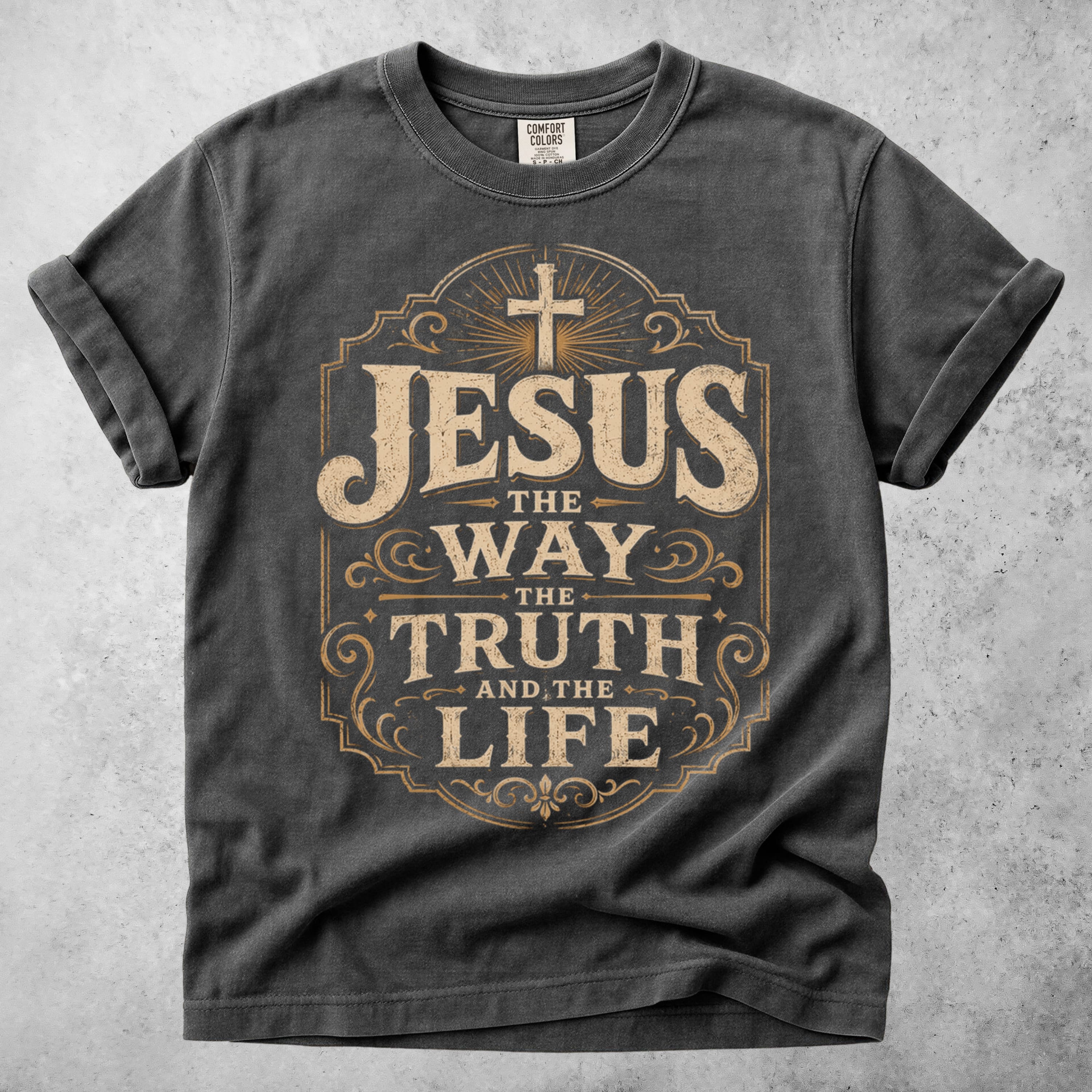 Printify T-Shirt Pepper / S Jesus: The Way, The Truth, The Life