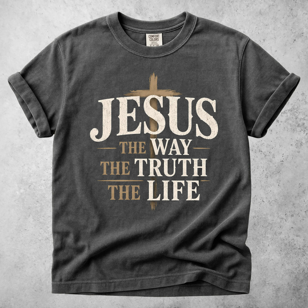 Printify T-Shirt Pepper / S JESUS THE WAY THE TRUTH THE LIFE - T-Shirt