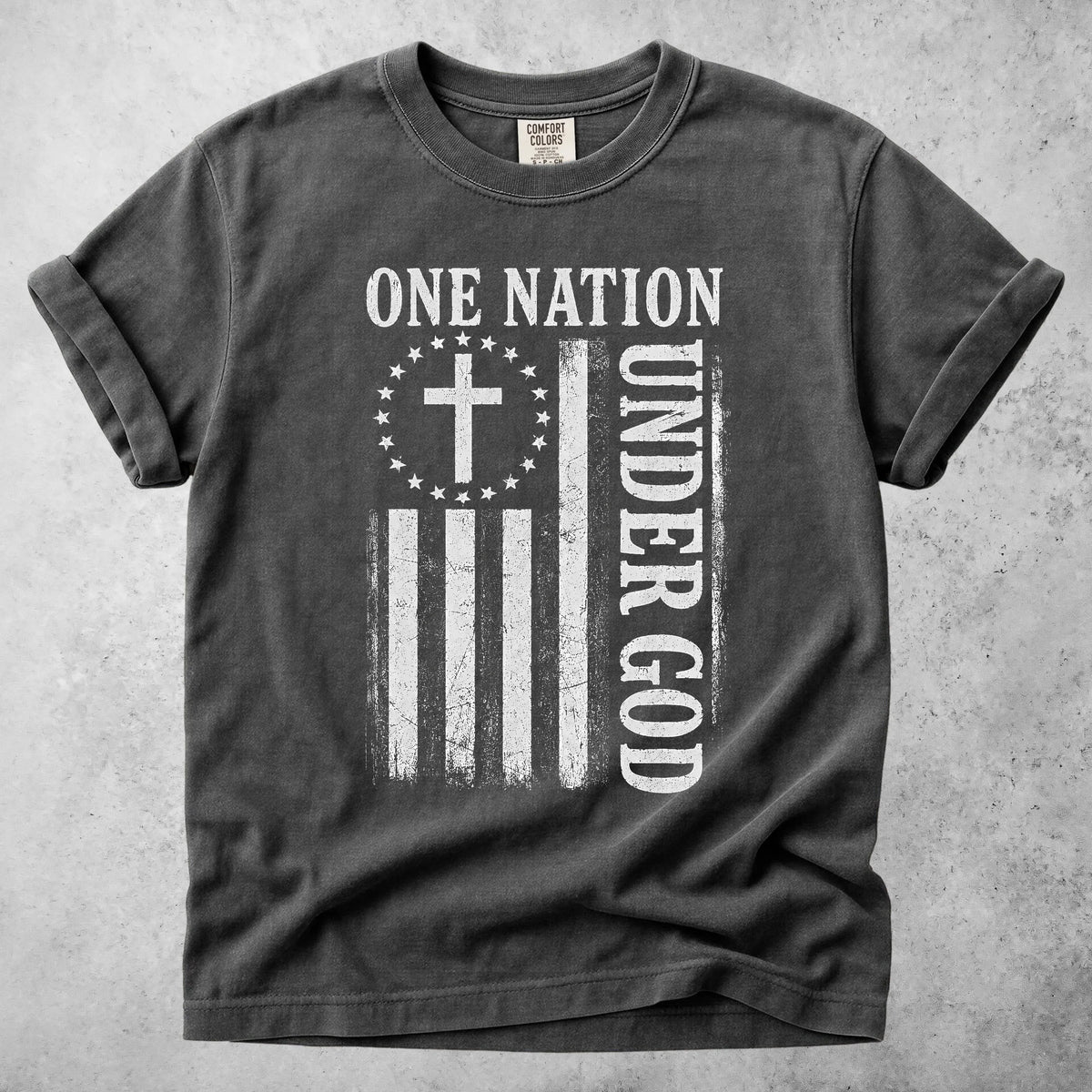 Printify T-Shirt Pepper / S ONE NATION UNDER GOD T-Shirt