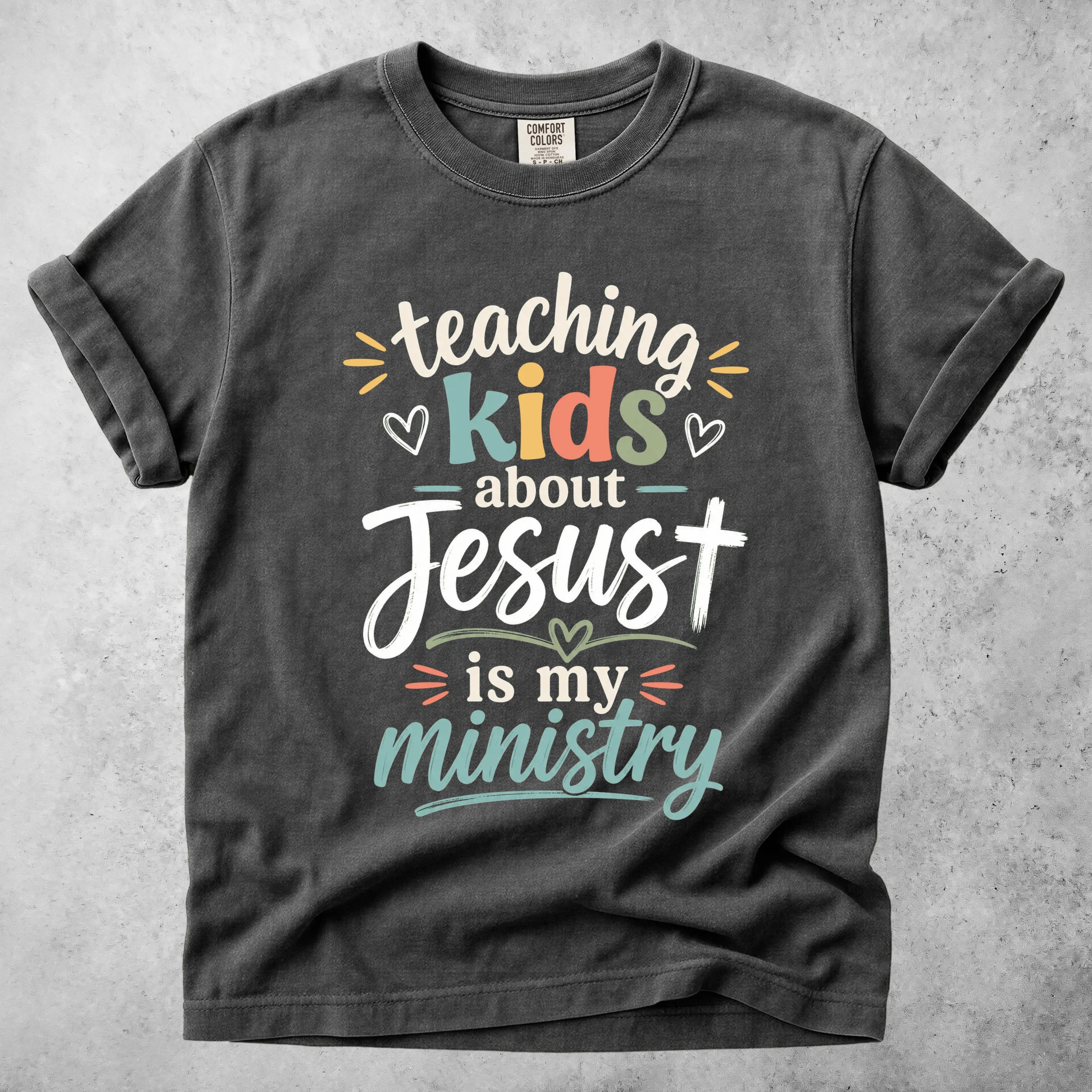 Printify T-Shirt Pepper / S Teaching Kids About Jesus is My Ministry