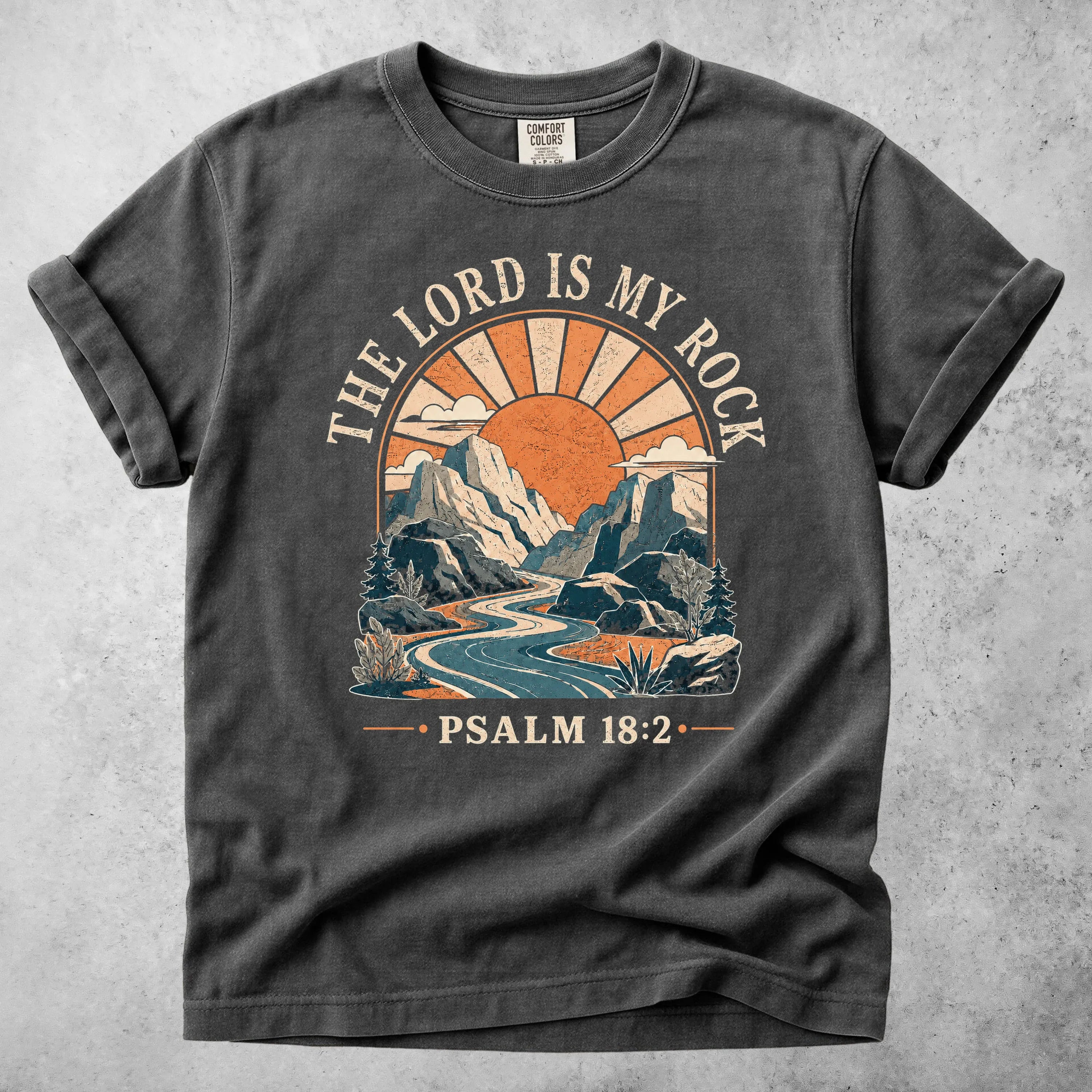 Printify T-Shirt Pepper / S THE LORD IS MY ROCK - T-Shirt