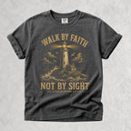 Printify T-Shirt Pepper / S Walk By Faith Lighthouse
