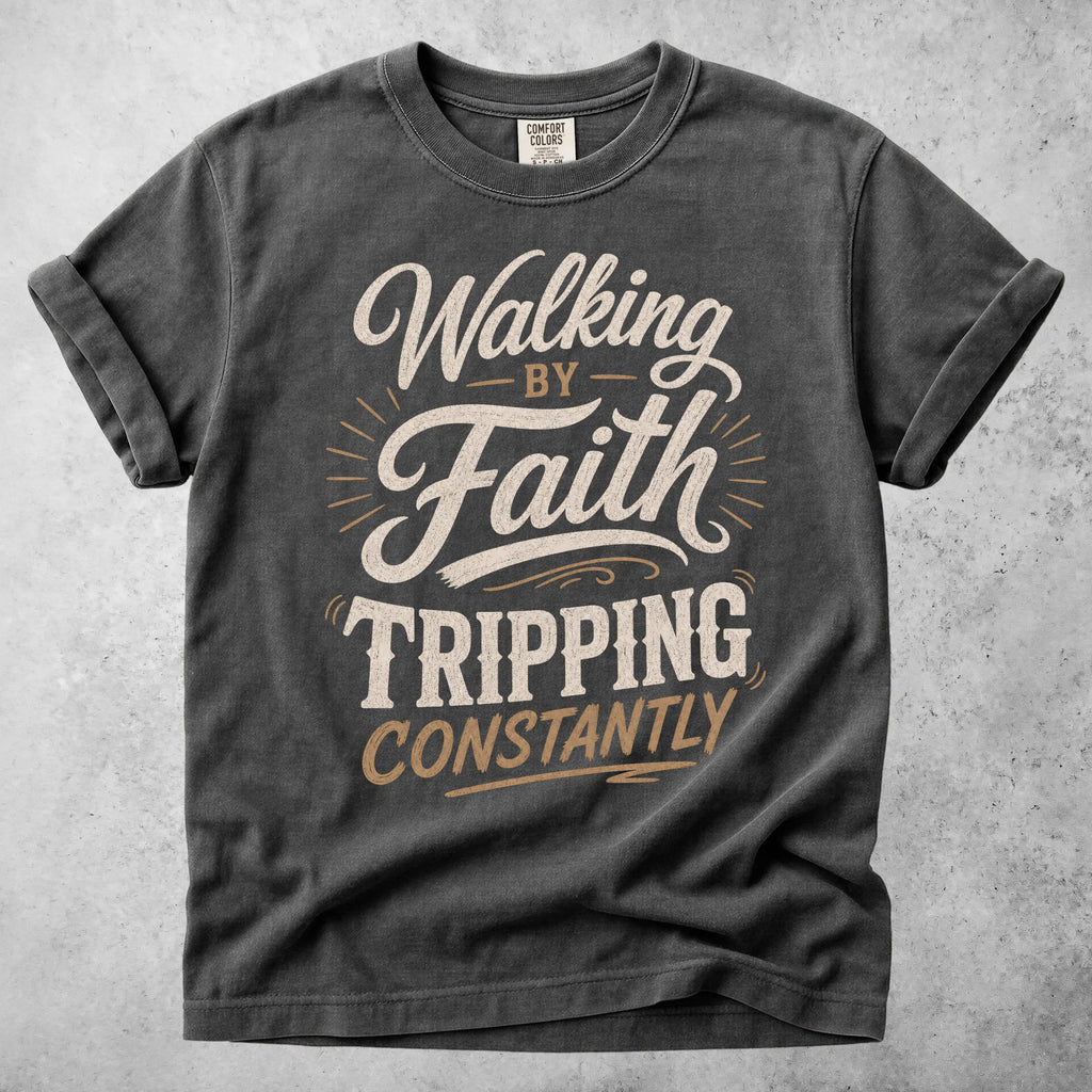 Printify T-Shirt Pepper / S Walking by Faith - T-Shirt