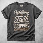 Printify T-Shirt Pepper / S Walking by Faith - T-Shirt