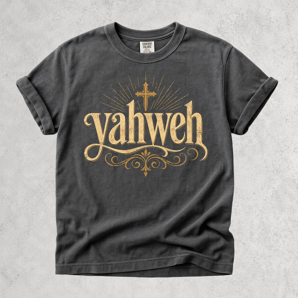 Printify T-Shirt Pepper / S Yahweh Script