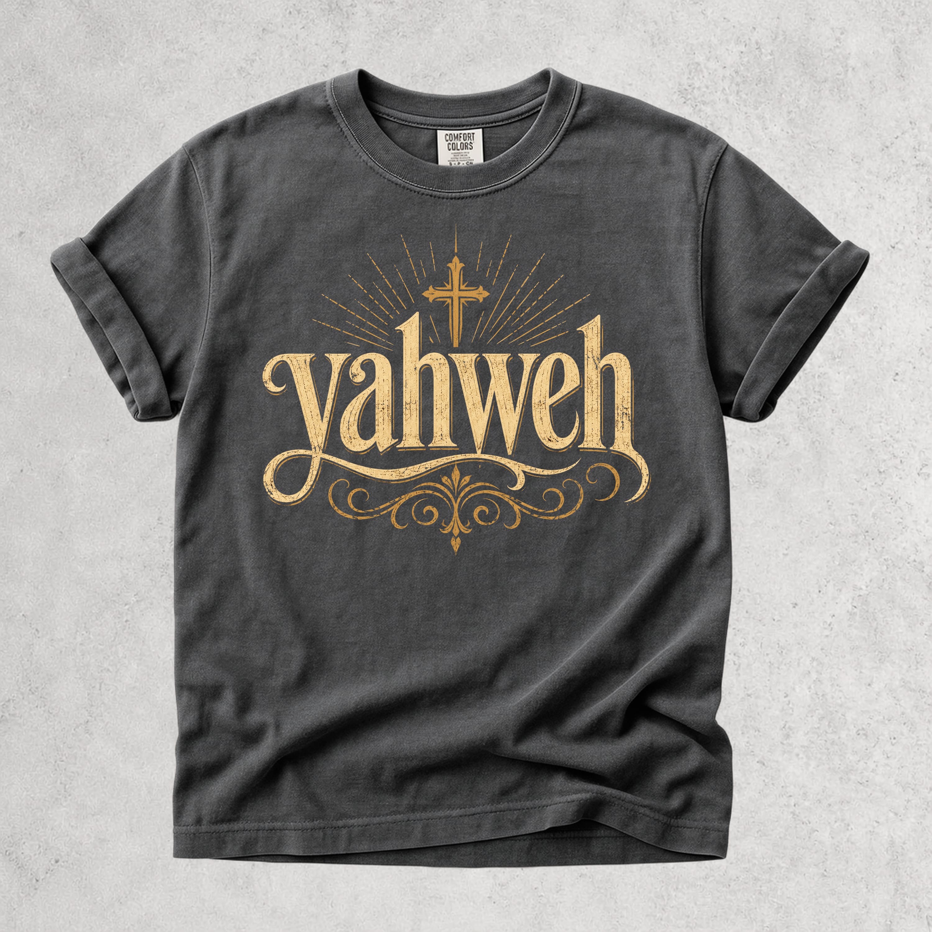 Printify T-Shirt Pepper / S Yahweh Script