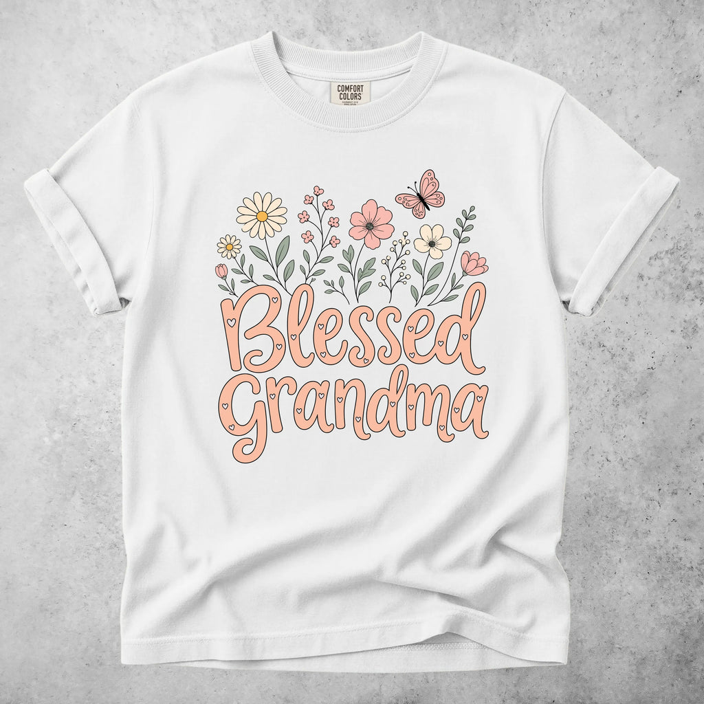 Printify T-Shirt White / S Blessed Grandma T-Shirt
