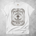 Printify T-Shirt White / S Fearfully and Wonderfully Made – Psalm 139:14 T-Shirt