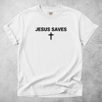 Printify T-Shirt White / S JESUS SAVES T-Shirt